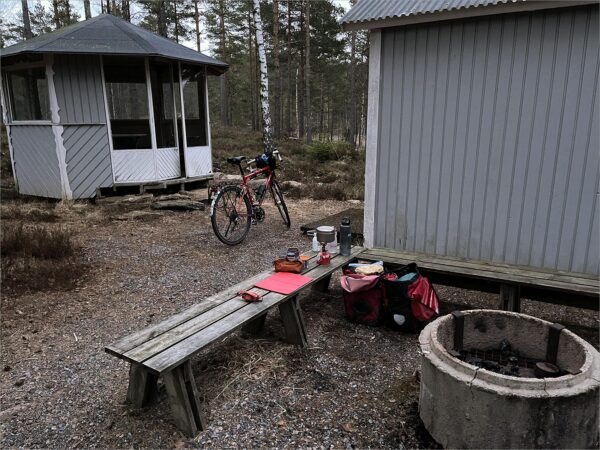 Kampeerplek tussen Alingsås en Lilla Edet.