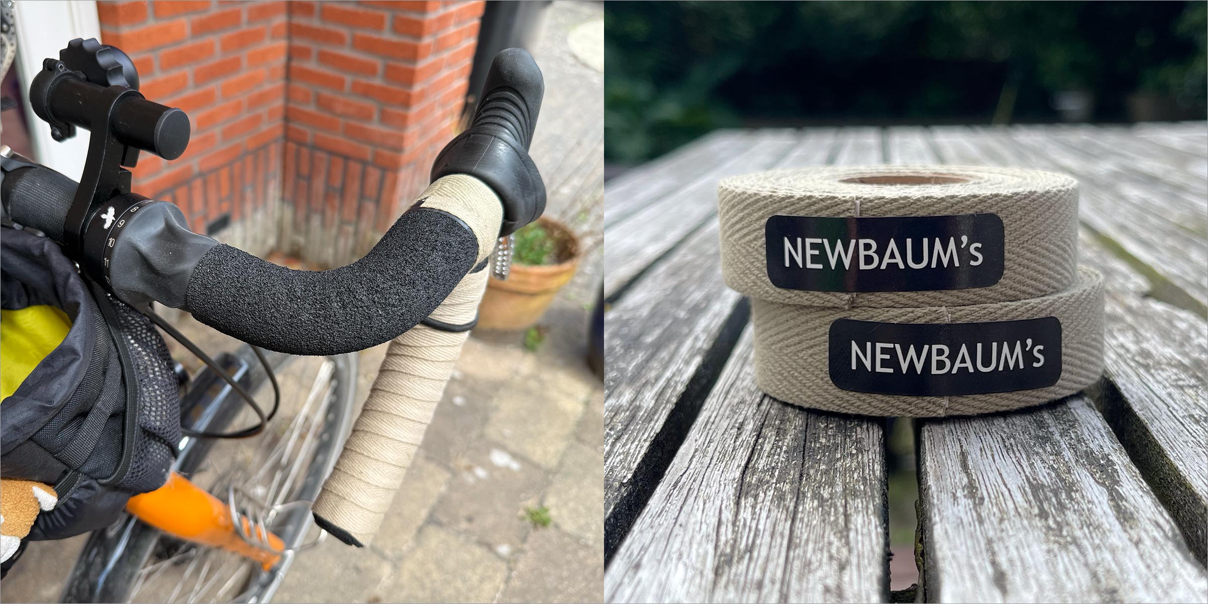 Grab On foam racestuur en Newbaum's stuurlint